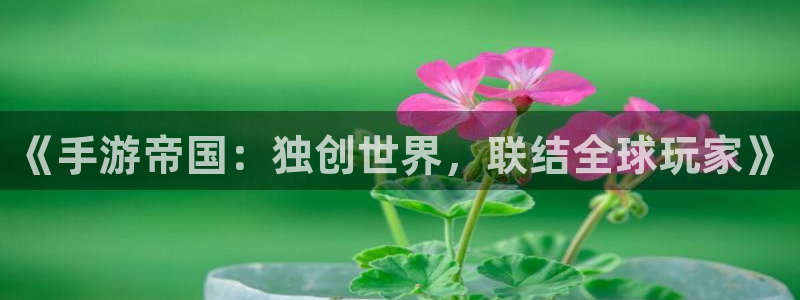 V8娱乐网：《手游帝国：独创世界，联结全球玩家》