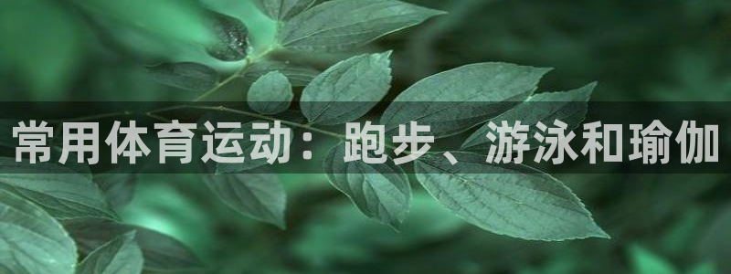 熊猫体育网址：常用体育运动：跑步、游泳和瑜伽